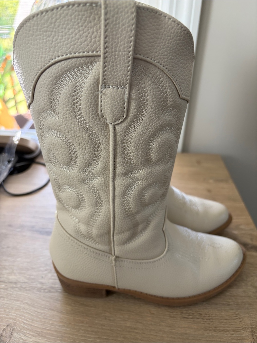 Cat & Jack Cream Kids' Western Boots